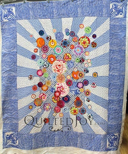 Kathy's Floral Applique Quilt, custom quilted by Angela Huffman of Quilted Joy
