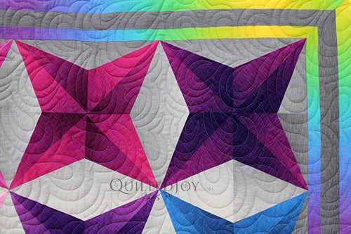 Arlene's Ombre Stars Quilt, quilting by Angela Huffman