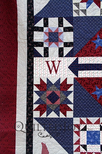 Bobby's Patriotic Sampler Quilt, longarm quilting by Angela Huffman