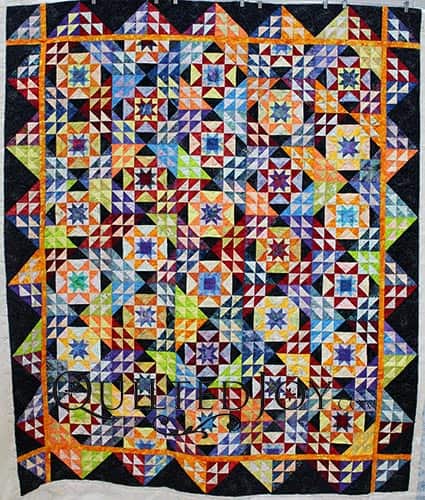 Double Sawtooth Star Quilt By Pam | Quilted Joy