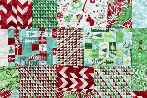 Tabatha's Modern Christmas Quilt, quilted by Angela Huffman of Quilted Joy