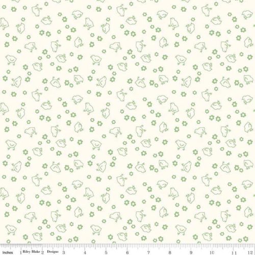 Bee Backings - Green Chick 108" Wide by Lori Holt, available at Quilted Joy