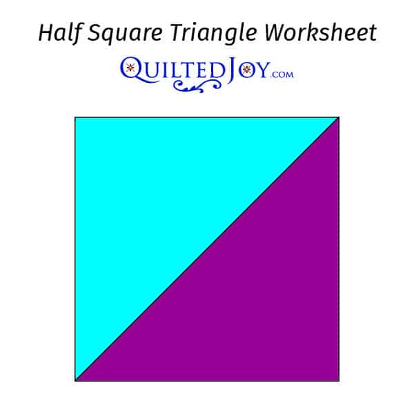Half Square Triangle Worksheet