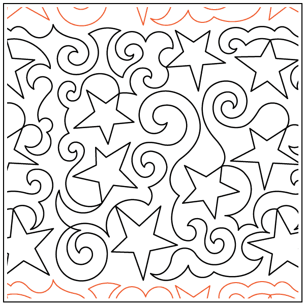 Swirly Stars Paper Pantograph