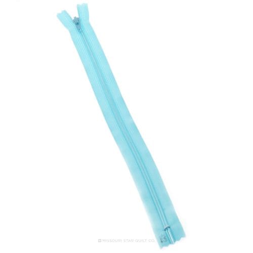 single 14" aquatennial blue zipper