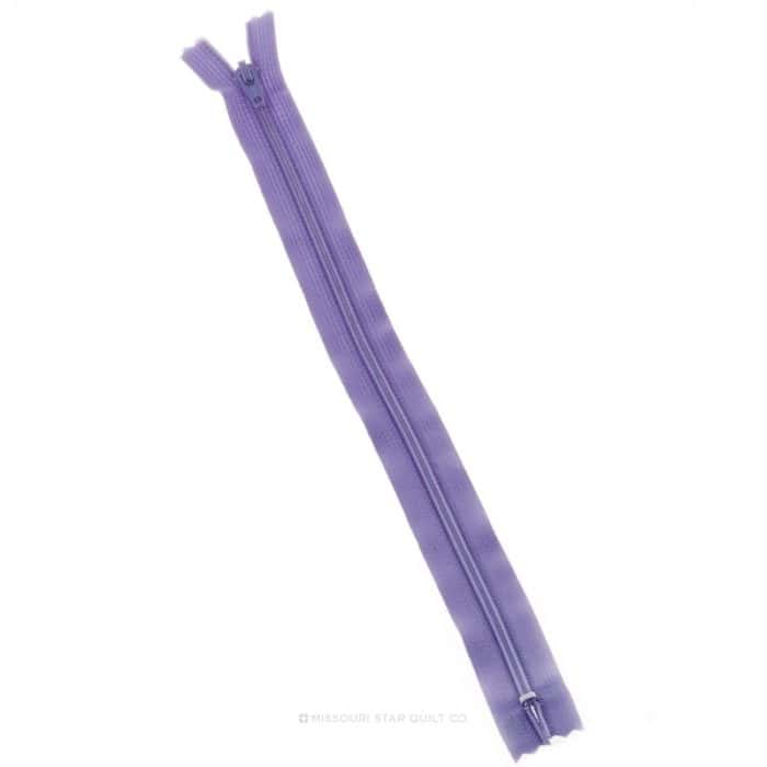 single 14" Periwinkle Purple Zipper