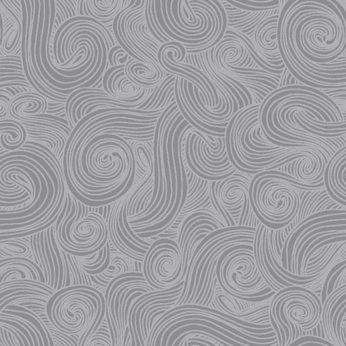 Swirl - Pewter 108" Quilt Back - Pewter