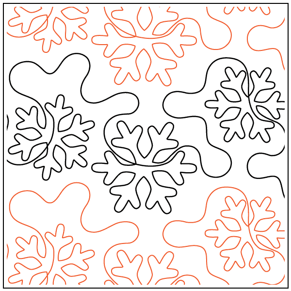 White Out Paper Pantograph available at Quilted Joy
