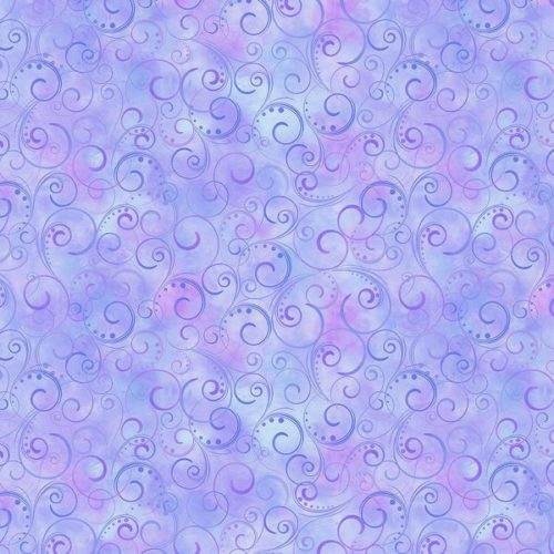 Swirling Splendor 108" Wide Back Periwinkle #9705W61B, available at Quilted Joy