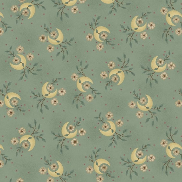 Parlor Pretties - Aqua Quarter Moon 108" Wide Backing Fabric by Kim Diehl, available at Quilted Joy