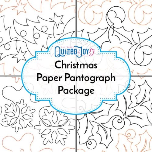 Christmas Paper Pantograph Package available at Quilted Joy with 4 Christmas inspired paper pantographs for longarm quilting