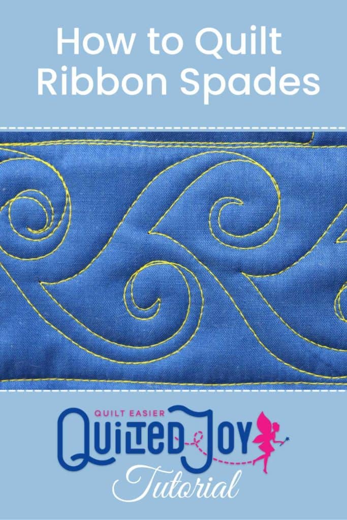 Video Tutorial How to Quilt Ribbon Spades - Quilted Joy