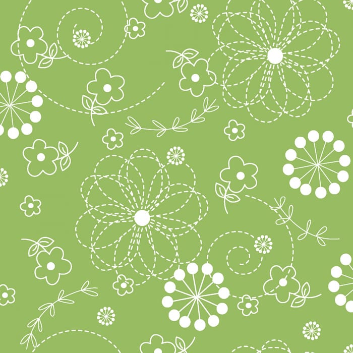 Kimberbell Doodles - Green 108" Wide Quilt Back Available at Quilted Joy