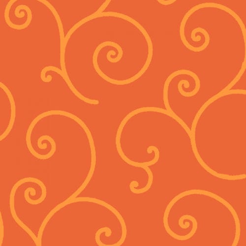 Kimberbell Scroll - Orange 108" Wide Quilt Back Available at Quilted Joy