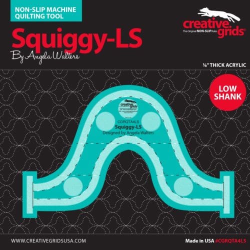 Squiggy Low Shank Machine Quilting Ruler Available at Quilted Joy