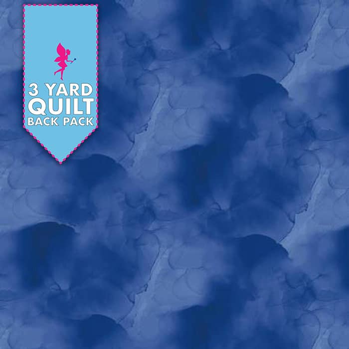 Image of Watercolor Texture Essential - Navy 108" 3 Yard Quilt Fabric Back Pack