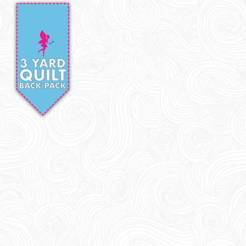 Image of Swirl - Pigment White 108" 3 Yard Quilt Fabric Back Pack
