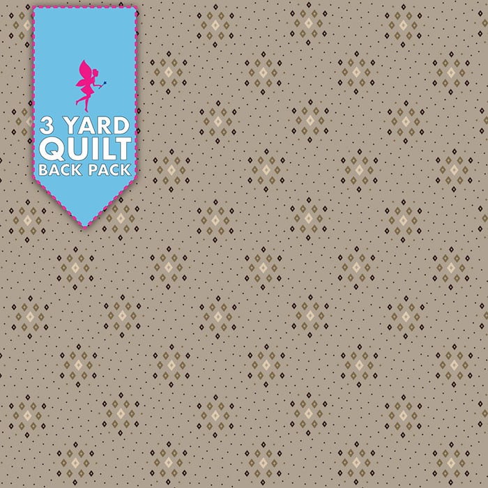 Image ofParlor Pretties - Gray Diamond Geometric 3 Yard Quilt Fabric Back Pack