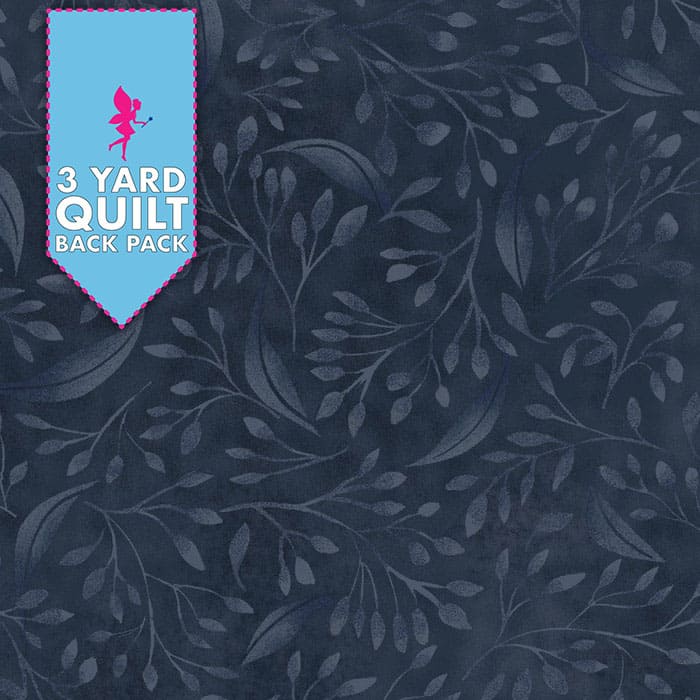 Image of Alessia - Navy 108" Wide 3 Yard Quilt Fabric Back Pack