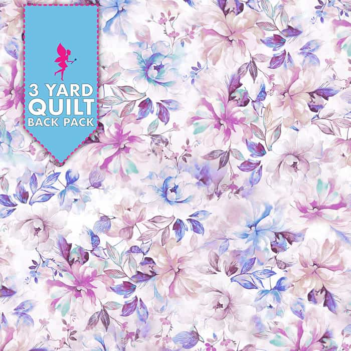 Image of Emma - Purple 108" Wide 3 Yard Quilt Fabric Back Pack