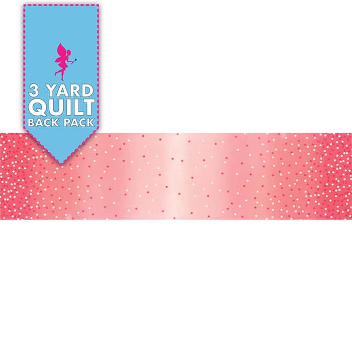 Image of Ombre Confetti Pink 108" Wide 3 Yard Quilt Fabric Back Pack