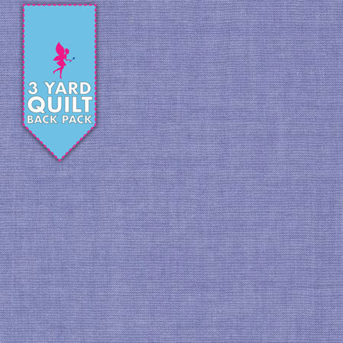 Image of Peppered Cotton - Blue Bell 108" 3 Yard Quilt Fabric Back Pack