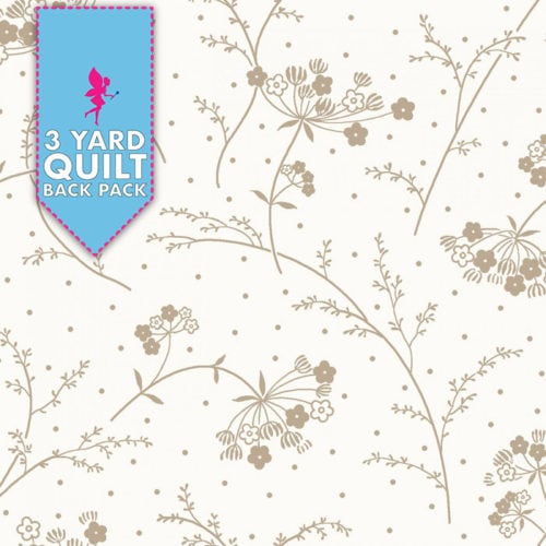 Image of Kimberbell Make A Wish - Soft White 108" Wide 3 Yard Quilt Fabric Back Pack