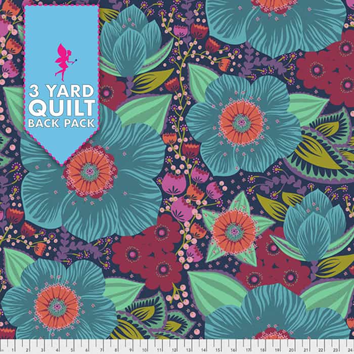 Image of Honorable Mention - Turquoise 108" 3 Yard Quilt Fabric Back Pack