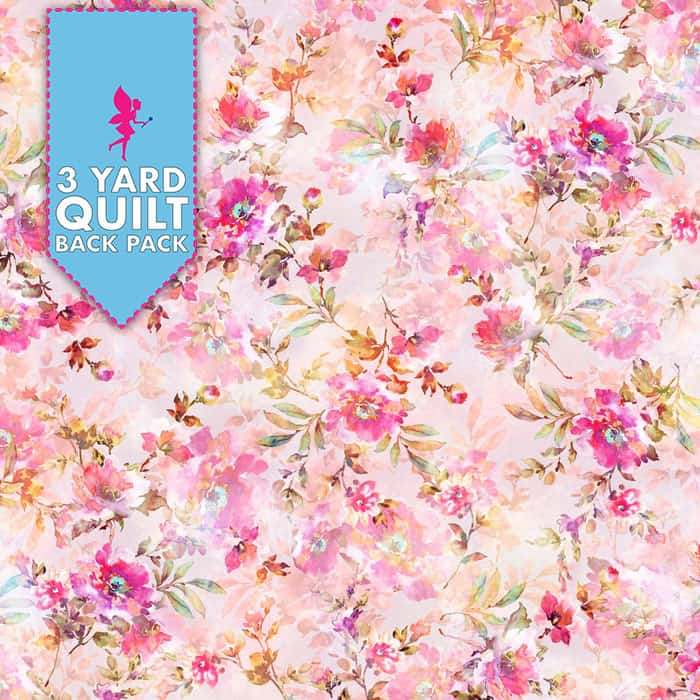 Image of Sophia - Pink 108" Wide 3 Yard Quilt Fabric Back Pack