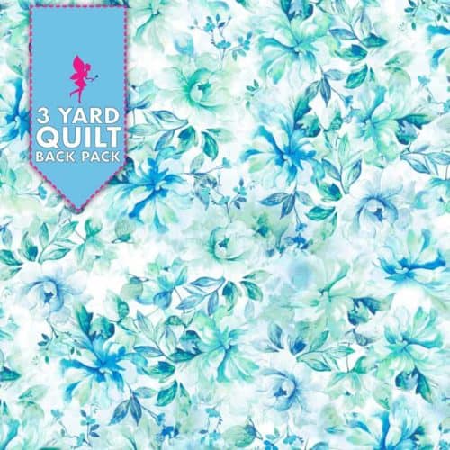 Emma - Teal 108" Wide 3 Yard Quilt Fabric Back Pack