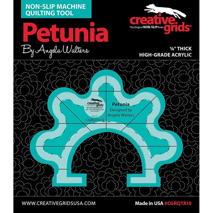 image of Petunia Machine Quilting Ruler front packaging