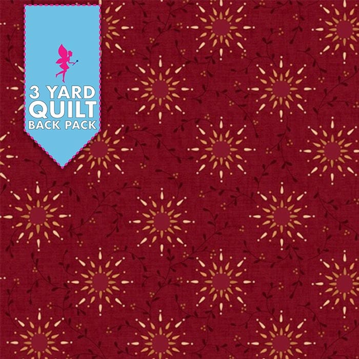 Prairie Vine - Red 108" Wide 3 Yard Quilt Back Pack, Available at Quilted Joy