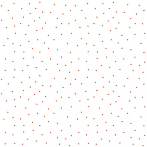Kimberbell Basics - Tiny Dots White/Orange Fabric Yardage