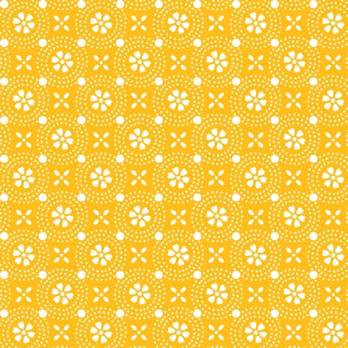 Kimberbell Basics - Dotted Circles Yellow Fabric Yardage