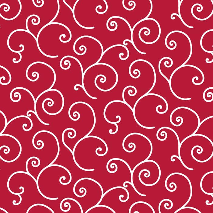 Kimberbell Basics - Scroll Red Fabric Yardage