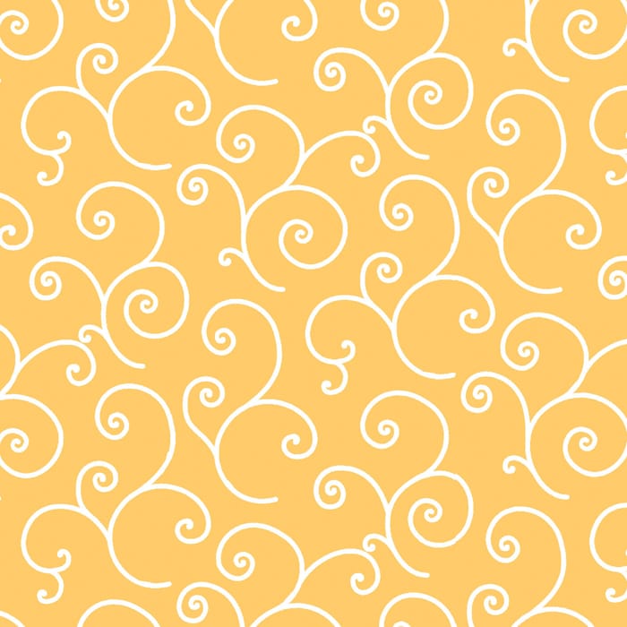 Kimberbell Basics - Scroll Yellow Fabric Yardage