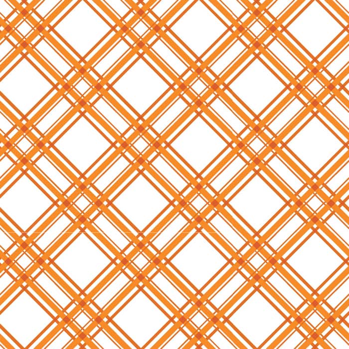 Kimberbell Basics - Diagonal Plaid Orange Fabric Yardage