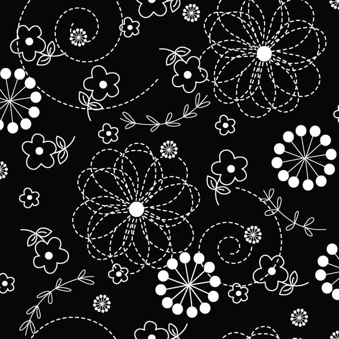 Kimberbell Basics - Doodles Black Fabric Yardage