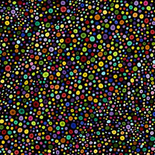 Photo of Wilmington Prints quilt backing fabric Glass Beads Black Multicolor 108" Wide Quilt Backing Fabric