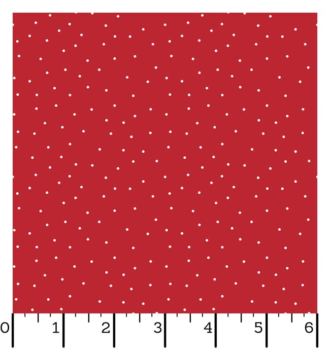 Ruler Kimberbell Basics Tiny Dots Red/White Fabric Yardage