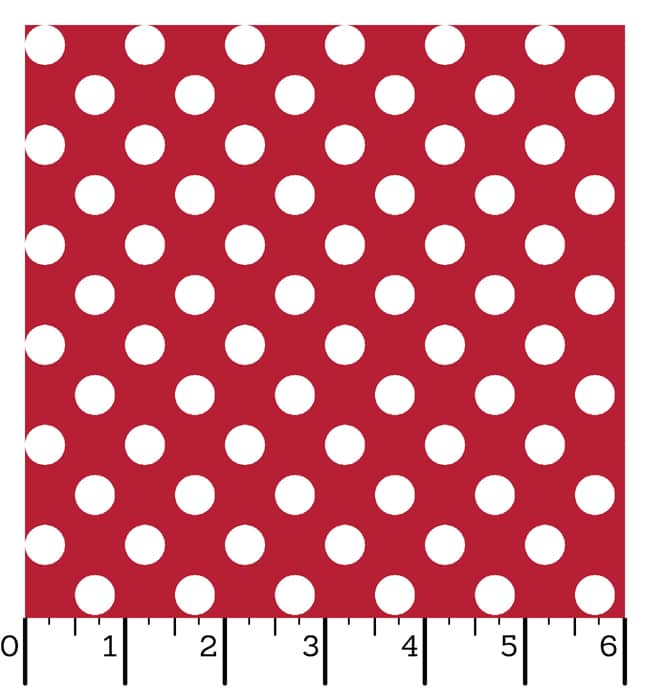 Ruler Kimberbell Basics Dots Red Fabric Yardage