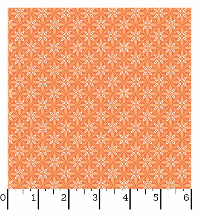 Ruler Kimberbell Basics Tufted Orange Fabric Yardage