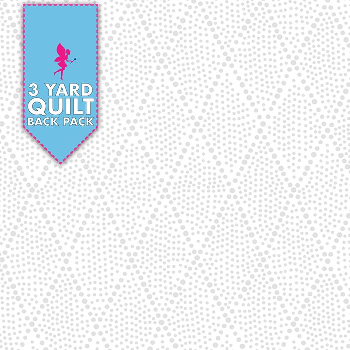 Photo of Wilmington quilt backing fabric Diamond Dots White on White 3 yard back pack
