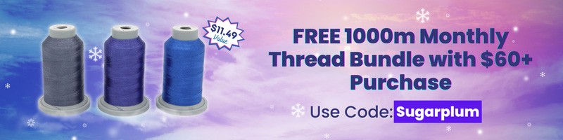 Free 1000m monthly thread pack gift with purchase