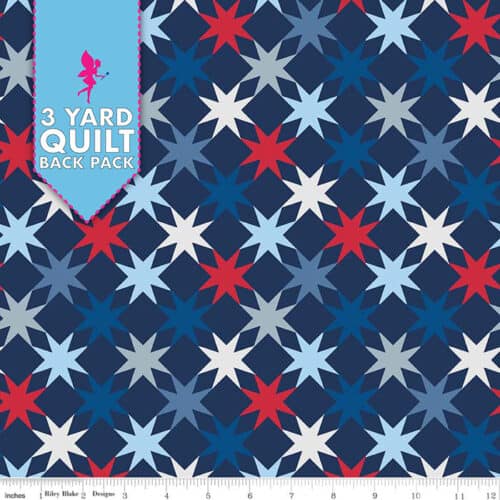 Picadilly Seeing Stars Navy 108" 3 Yard Quilt Back Pack