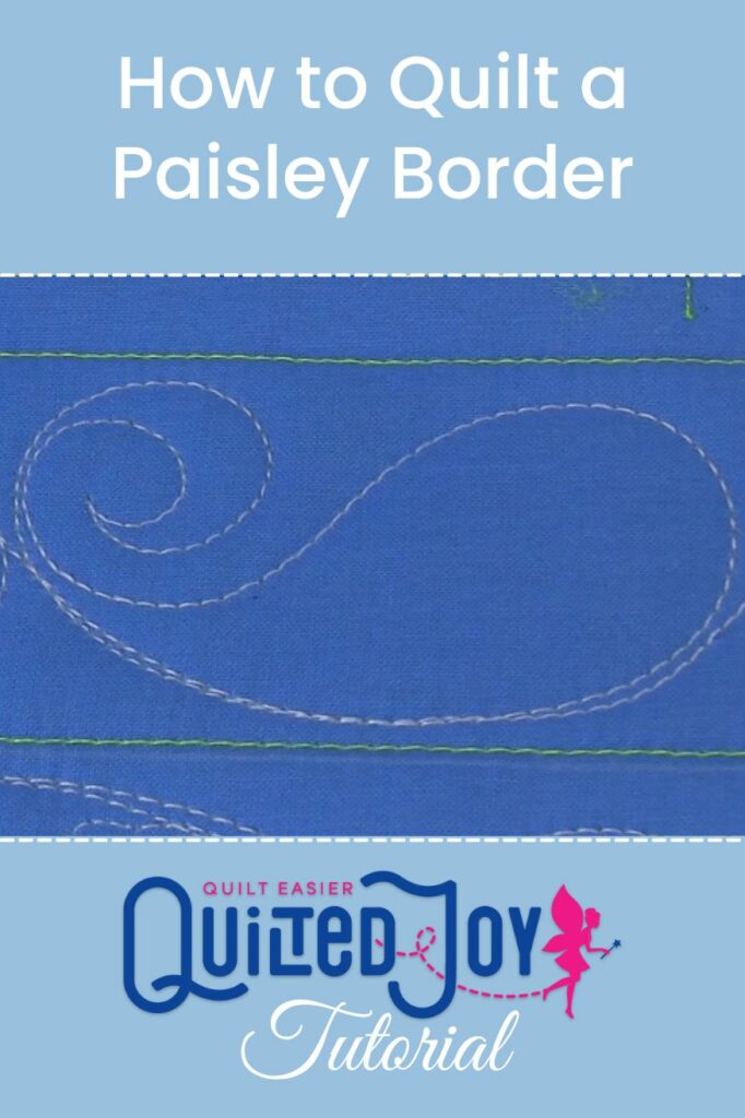 Angela Huffman shows how to turn the common paisley shape into a quilting border design that can also turn a corner.