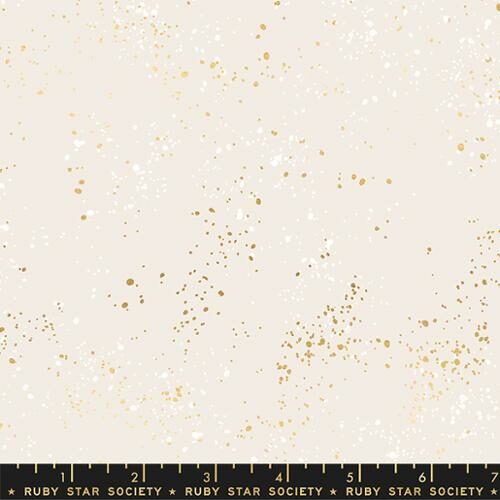 Speckled White Gold 108" Wide Quilt Backing Fabric