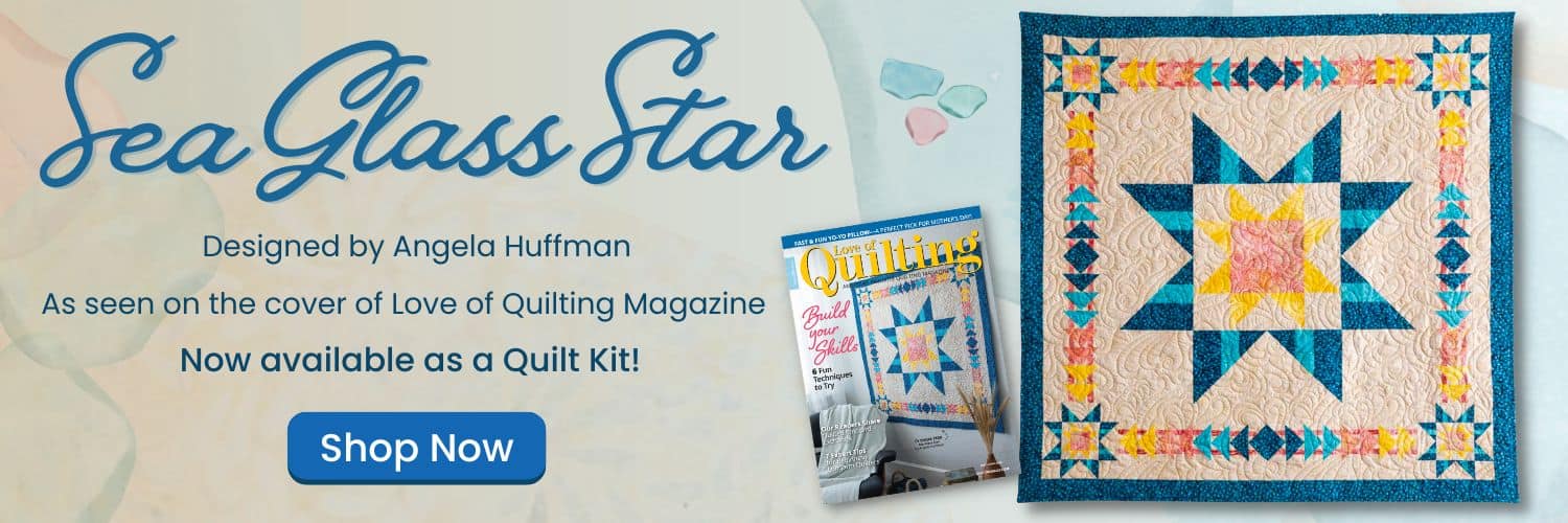 Sea Glass Star Quilt Kit Available at Quilted Joy
