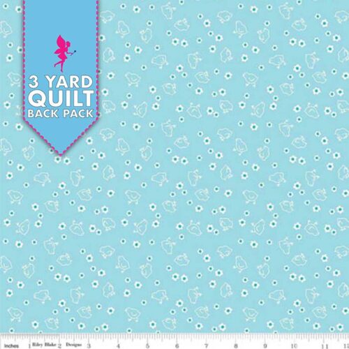 Bee Backings - Aqua Chick 108" Wide 3 Yard Quilt Fabric Back Pack
