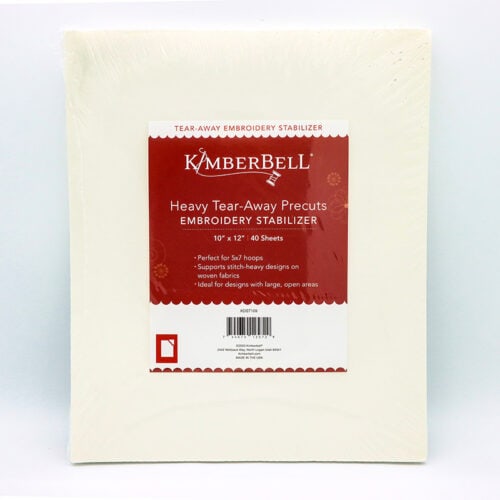 Kimberbell Embroidery Stabilizer Heavy Tear-Away Precuts Available at Quilted Joy